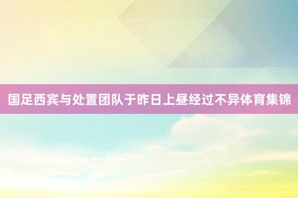 国足西宾与处置团队于昨日上昼经过不异体育集锦