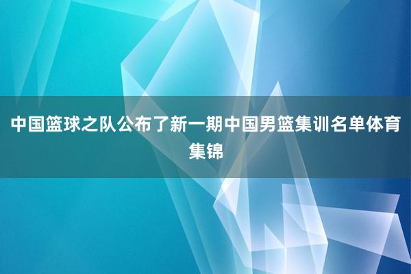 中国篮球之队公布了新一期中国男篮集训名单体育集锦