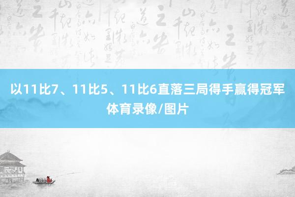 以11比7、11比5、11比6直落三局得手赢得冠军体育录像/图片