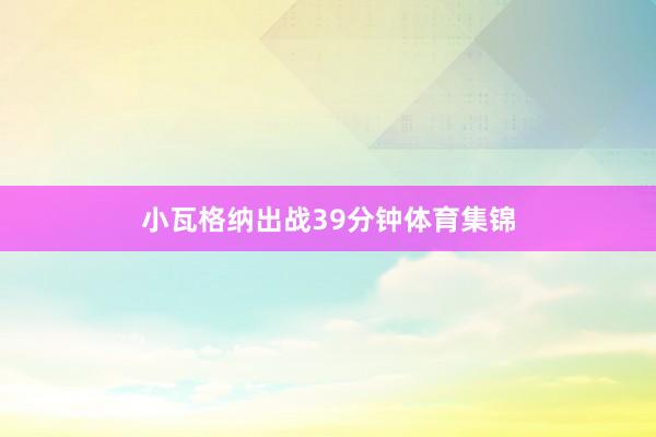 小瓦格纳出战39分钟体育集锦